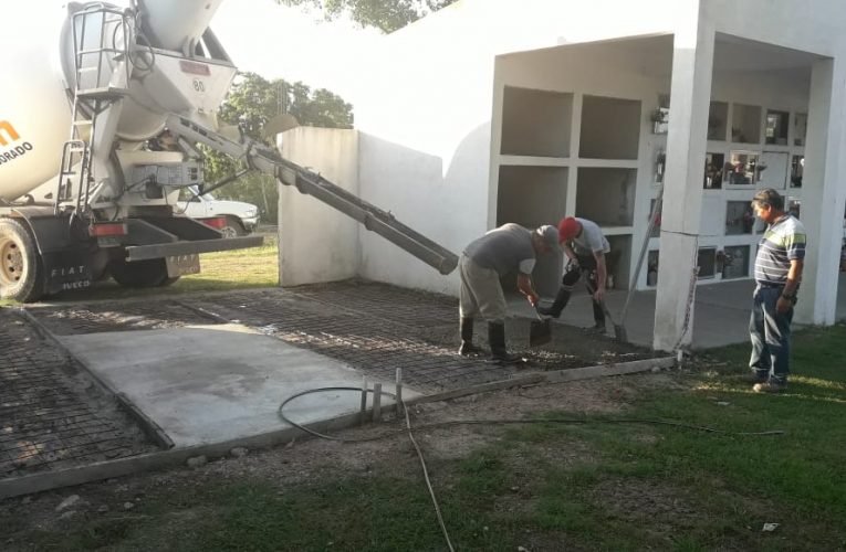 Trabajos en el cementerio municipal de Basavilbaso