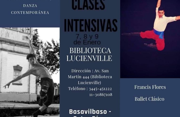 Se dictarán clases intensivas de Danza Contemporánea y Ballet Clásico en Basavilbaso