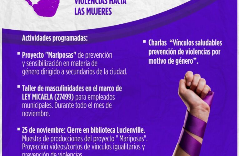 El Área de la Mujer y Diversidad de Basavilbaso organizó el “Mes contra las violencias hacia las mujeres”
