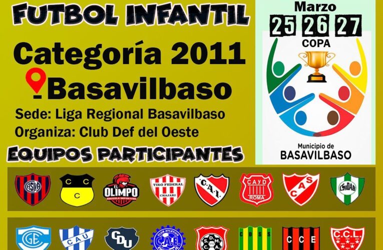 Se realizará en Basavilbaso el Torneo Provincial de Fútbol Infantil de la categoría 2011