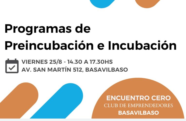 El Club de Emprendedores de Basavilbaso invita a una capacitación sobre Preincubación e Incubación