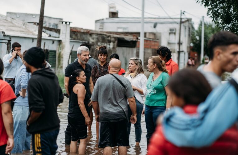 Frigerio estuvo en Gualeguay junto a los vecinos damnificados por el temporal