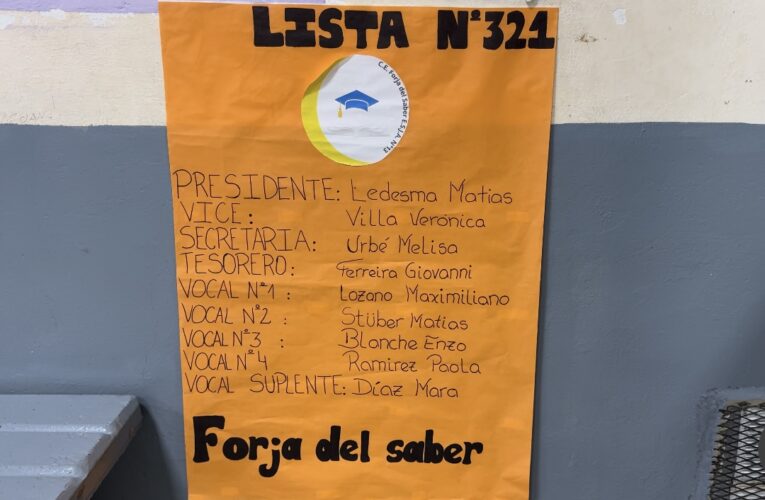 Elecciones para el Centro de Estudiantes de la ESJA N°13: candidatos Lista 321