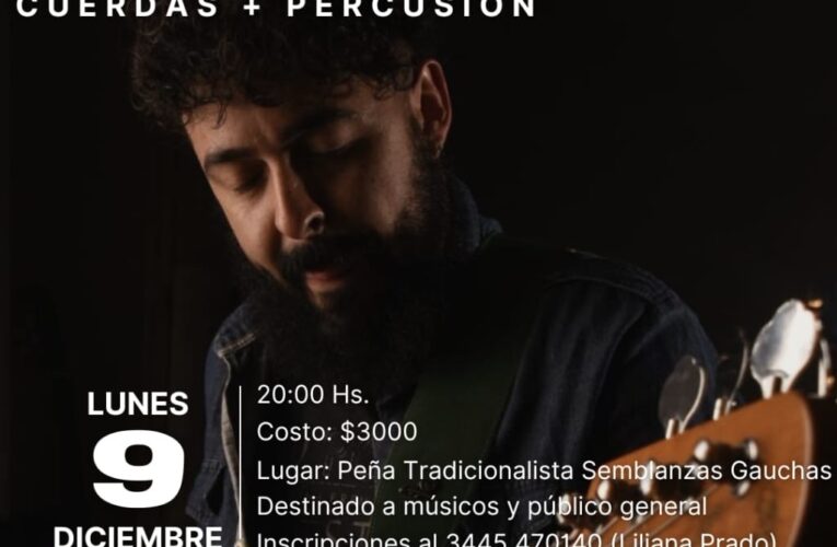 La Peña Semblanzas Gauchas invita a participar de un Taller de ensamble musical que se realizará en la institución