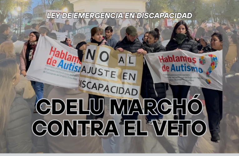 Concepción del Uruguay marchó contra el veto a la Ley de Emergencia en Discapacidad